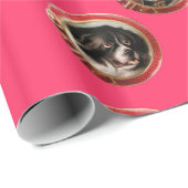 VIKTORIANISCHE EMAIL-/MINIATURE-HUNDEporträts, Geschenkpapier (Rolleneckpunkt)