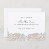 Viktorianische Empfang-Karte für die Blumenspitze Begleitkarte (Vorne/Hinten)