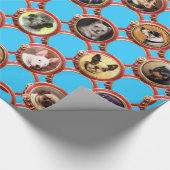 VIKTORIANISCHE ENAMELS MINIATURE DOG PORTRAS Sky B Geschenkpapier (Ecke)