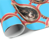 VIKTORIANISCHE ENAMELS MINIATURE DOG PORTRAS Sky B Geschenkpapier (Rolleneckpunkt)