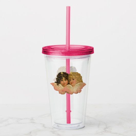 Viktorianische Engel Acryltrinkbecher (Vorderseite)