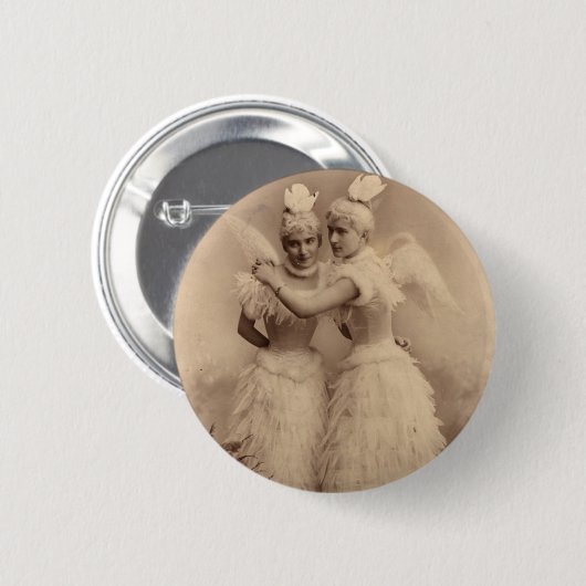 Viktorianische Engel Button (Vorne & Hinten)