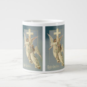 Viktorianische Engel mit einem Kreuz, vintage Oste Jumbo-Tasse