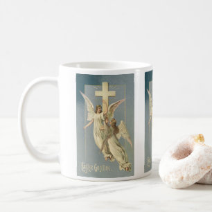 Viktorianische Engel mit einem Kreuz, Vintage Oste Kaffeetasse