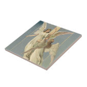 Viktorianische Engel mit Kreuz, Vintag Ostern Fliese (Seite)