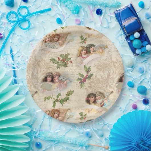 Viktorianische Engel mit Musik, Script & Holly Pappteller (Party)