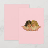 Viktorianische Engel Rosa Dankeskarte (Vorne/Hinten)