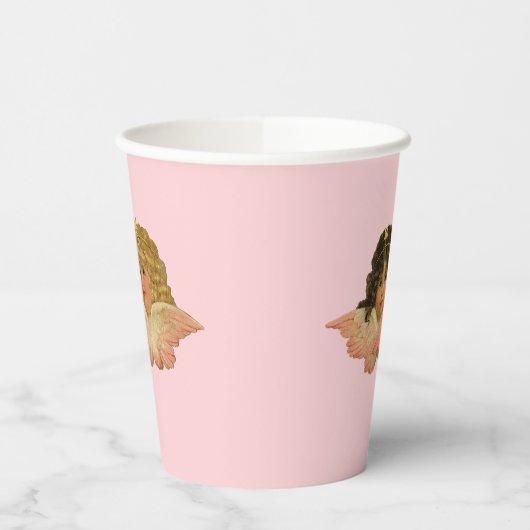 Viktorianische Engel Rosa Pappbecher (Links)