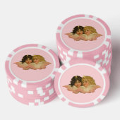 Viktorianische Engel Rosa Pokerchips (Stapel)