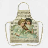 Viktorianische Engel Violin und Noten Schürze (Vorderseite)