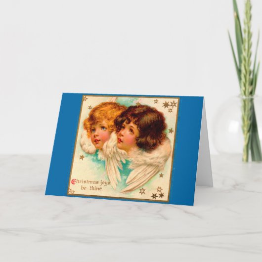 Viktorianische Engel Weihnachtsfreuden Seid du. Karte (Vorderseite)