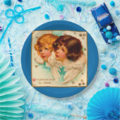 Viktorianische Engel Weihnachtsfreuden Seid du. Pappteller (Party)