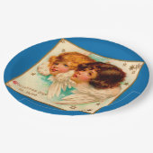 Viktorianische Engel Weihnachtsfreuden Seid du. Pappteller (Schrägansicht)