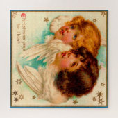 Viktorianische Engel Weihnachtsfreuden Seid du. Puzzle (Horizontal)