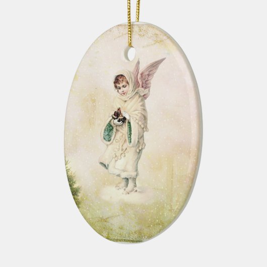 Viktorianische Engels-Verzierung Keramikornament (Links)