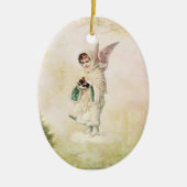 Viktorianische Engels-Verzierung Keramikornament (Vorne)