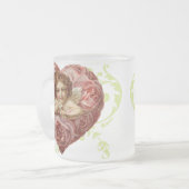 Viktorianische Engelvalentines-Tasse Mattglastasse (Vorderseite Links)