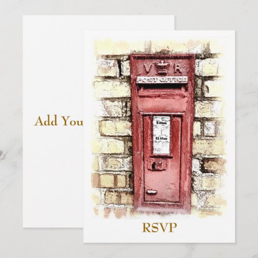 VIKTORIANISCHE ENGLAND-Einladung (Vorne/Hinten)