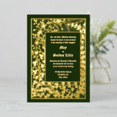 Viktorianische Epoche 1845 Vine & Clover Foliage H Folieneinladung (Stehend vorne)