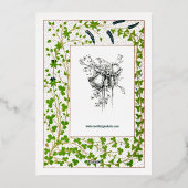 Viktorianische Epoche 1845 Vine & Clover Foliage H Folieneinladung (Rückseite)