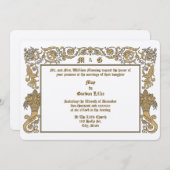 Viktorianische Epoche 1890 Cornucopias Foliage Einladung (Vorne/Hinten)