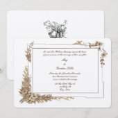 Viktorianische Epoche floraler botanischer Kunstra Einladung (Vorne/Hinten)