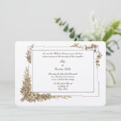 Viktorianische Epoche floraler botanischer Kunstra Einladung (Stehend Vorderseite)