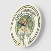 Viktorianische Era Art Nouveau French Parfüm Ad Große Wanduhr (Winkel)