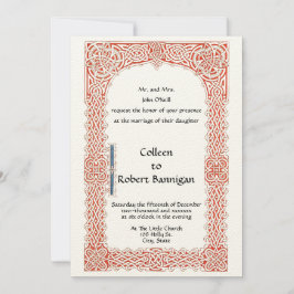 Viktorianische Era Celtic Knots Border Wedding Einladung