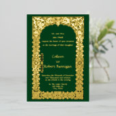 Viktorianische Era Celtic Knots Border Wedding Folieneinladung (Stehend vorne)