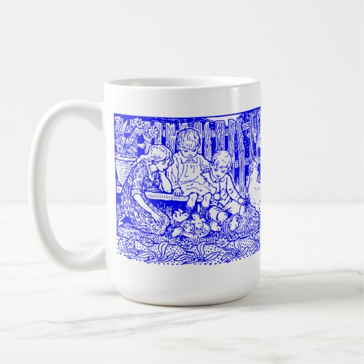 Viktorianische Era Children & Baby Chicks Kaffeetasse (Links)