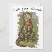 Viktorianische Era Funny Cat Get Well Card Templat (Vorderseite)