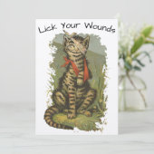Viktorianische Era Funny Cat Get Well Card Templat (Stehend Vorderseite)