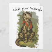 Viktorianische Era Funny Cat Get Well Card Templat (Vorne/Hinten)