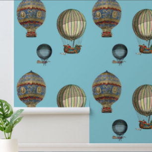 Viktorianische Era Hot Air Balloons Luft Tapete