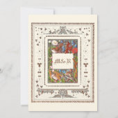 Viktorianische Era Kate Greenaway Border Wedding Einladung (Rückseite)