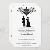 Viktorianische Era Vintage Hochzeit Einladung (Vorne/Hinten)