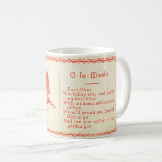 Viktorianische Eskortekarten-Tasse Kaffeetasse (VorderseiteRechts)