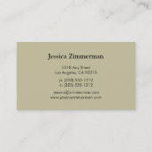 Viktorianische Espresso-Visitenkarte Visitenkarte (Rückseite)