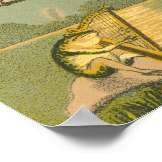 Viktorianische Eule-Hochzeit Poster (Ecke)