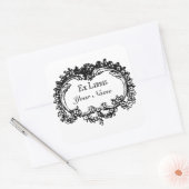 Viktorianische Ex-Libris-Buchzeichen-Aufkleber Quadratischer Aufkleber (Umschlag)