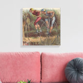 Viktorianische Fahrräder Leinwanddruck (Insitu (Wohnzimmer))