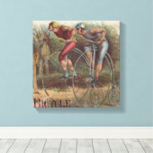 Viktorianische Fahrräder Leinwanddruck (Insitu (Holzboden))