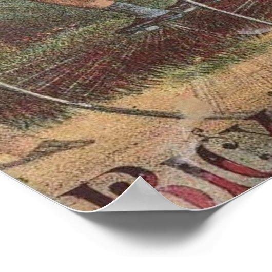 Viktorianische Fahrräder Poster (Ecke)