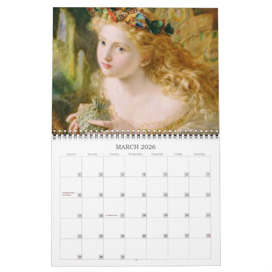 Viktorianische Fairy Art Kalender (Mär 2026)