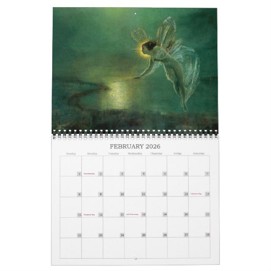 Viktorianische Fairy Art Kalender (Feb 2026)