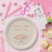 Viktorianische Fan Themed Katholic Wedding Paper T Pappteller (Party)