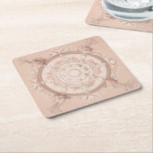 Viktorianische Feder, Pulverfarbe, Rechteckiger Pappuntersetzer (angewinkelt)