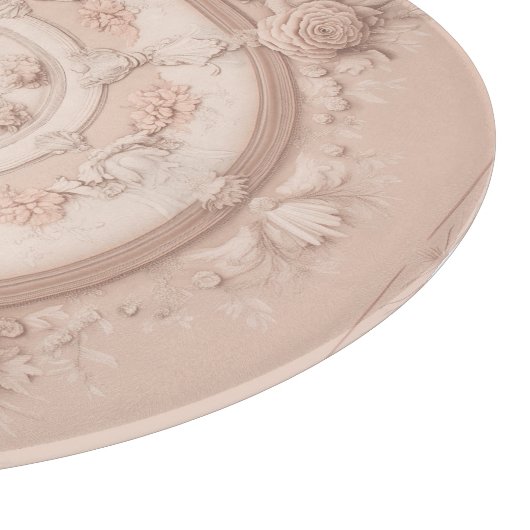 Viktorianische Feder, Pulverfarbe, Schneidebrett (Ecke)