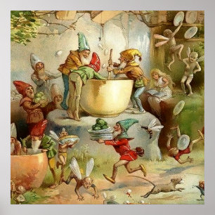 „Viktorianische Feen“ von E S Hardy Poster
